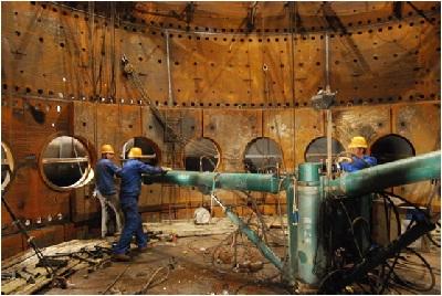 高爐冷卻壁盲孔法殘余應(yīng)力檢測研究試驗